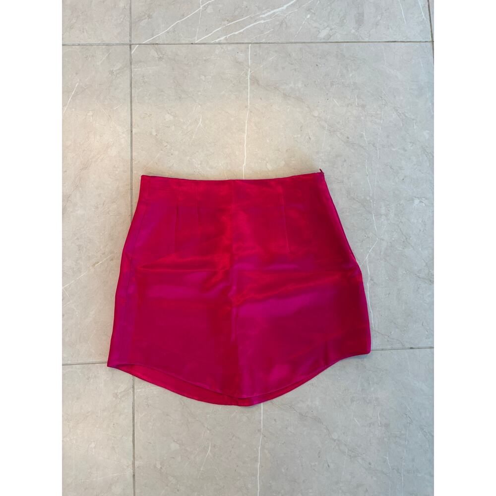 Pink Zara satin mini skirt Size S